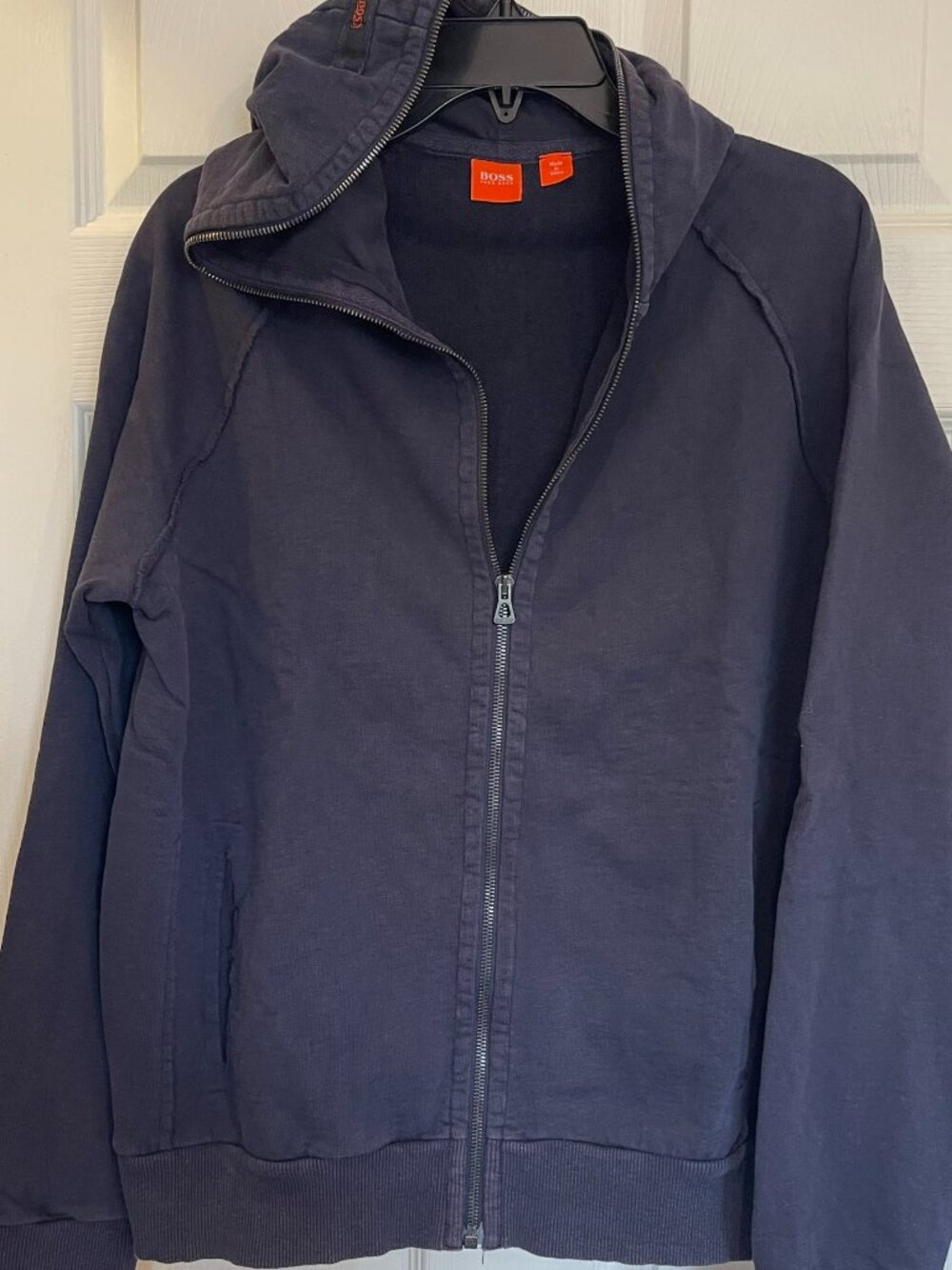 Hugo Boss - navy blue hoodie zipper size M
